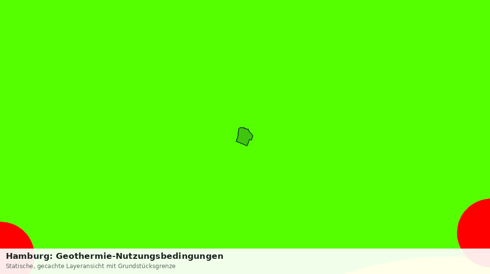 Statische Kartenansicht: Hamburg: Geothermie-Nutzungsbedingungen