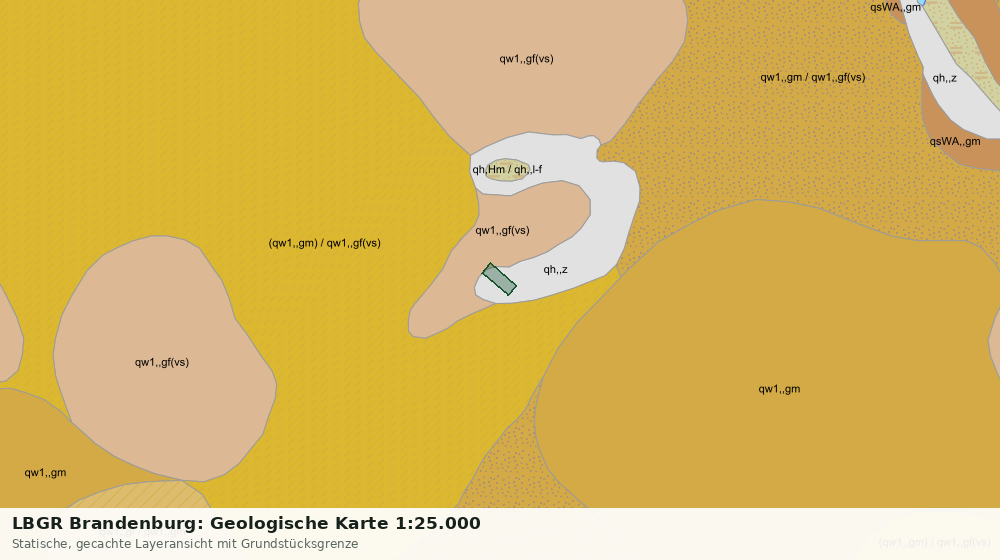 Statische Kartenansicht: LBGR Brandenburg: Geologische Karte 1:25.000