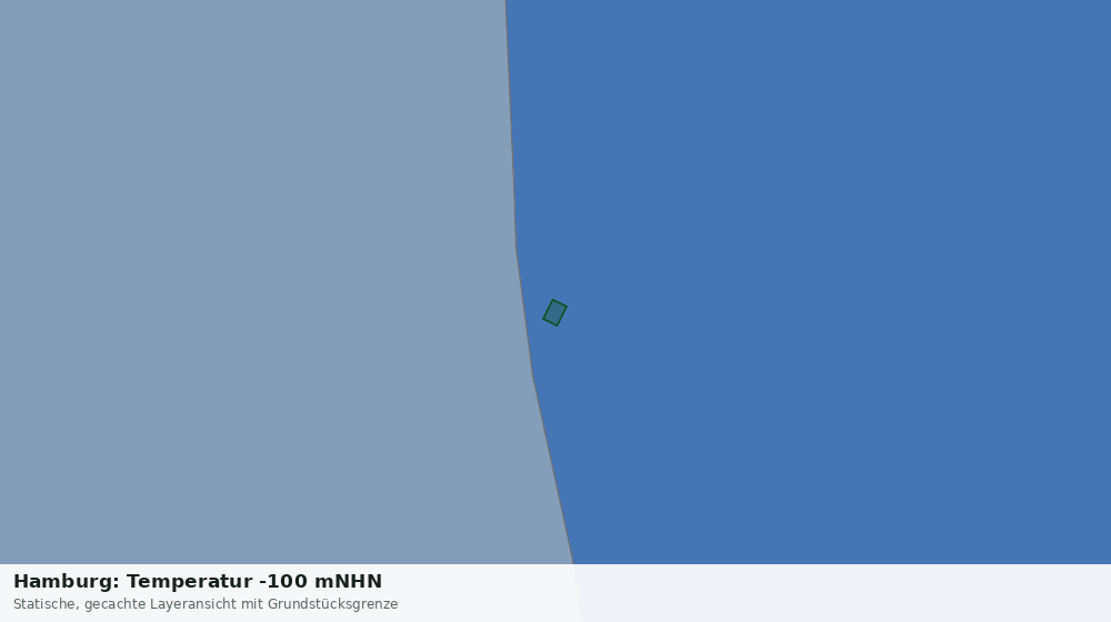 Statische Kartenansicht: Hamburg: Temperatur -100 mNHN