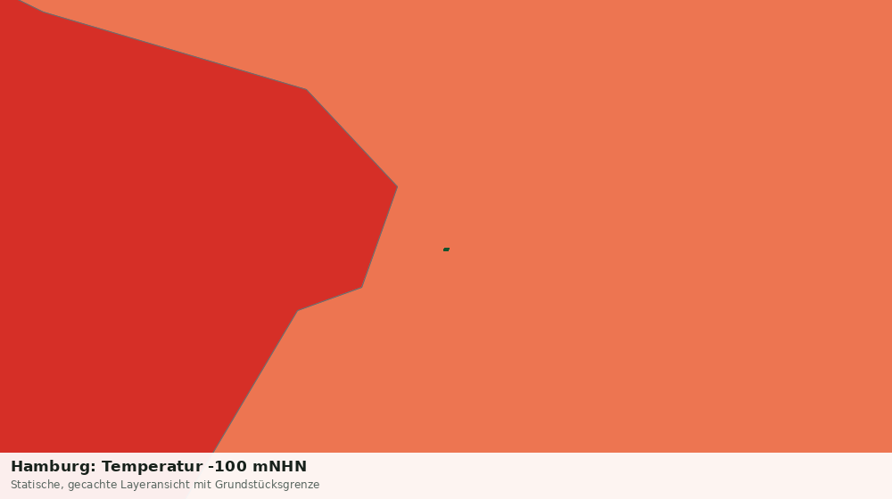 Statische Kartenansicht: Hamburg: Temperatur -100 mNHN