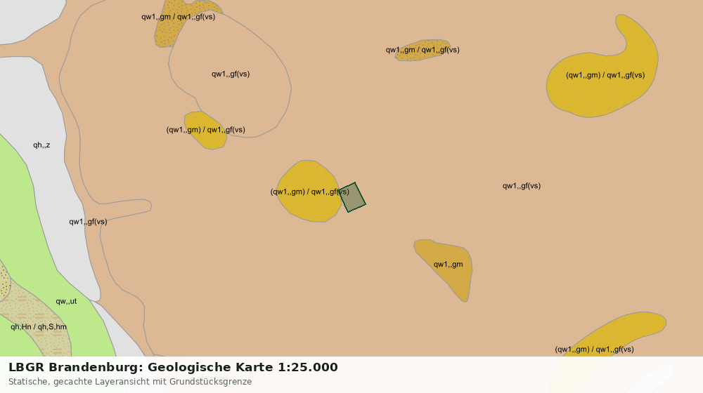 Statische Kartenansicht: LBGR Brandenburg: Geologische Karte 1:25.000