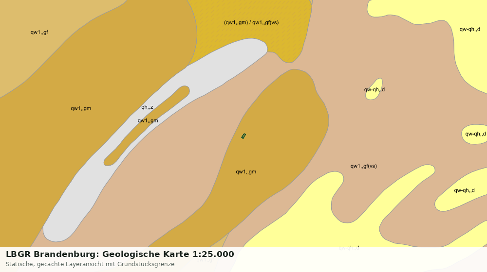 Statische Kartenansicht: LBGR Brandenburg: Geologische Karte 1:25.000