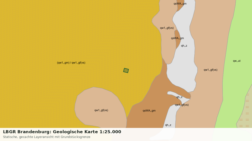 Statische Kartenansicht: LBGR Brandenburg: Geologische Karte 1:25.000