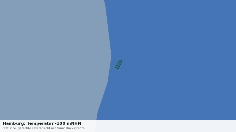 Statische Kartenansicht: Hamburg: Temperatur -100 mNHN