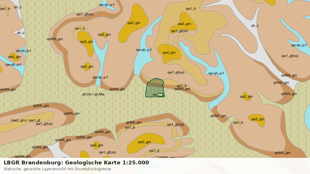Statische Kartenansicht: LBGR Brandenburg: Geologische Karte 1:25.000