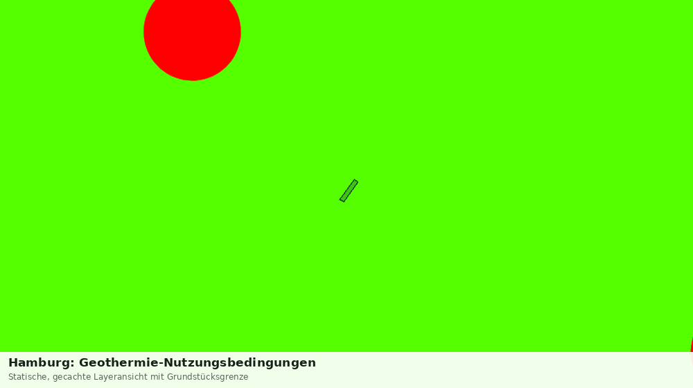 Statische Kartenansicht: Hamburg: Geothermie-Nutzungsbedingungen