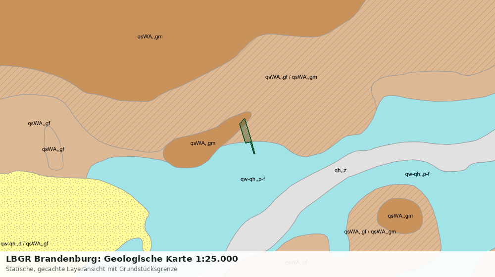 Statische Kartenansicht: LBGR Brandenburg: Geologische Karte 1:25.000
