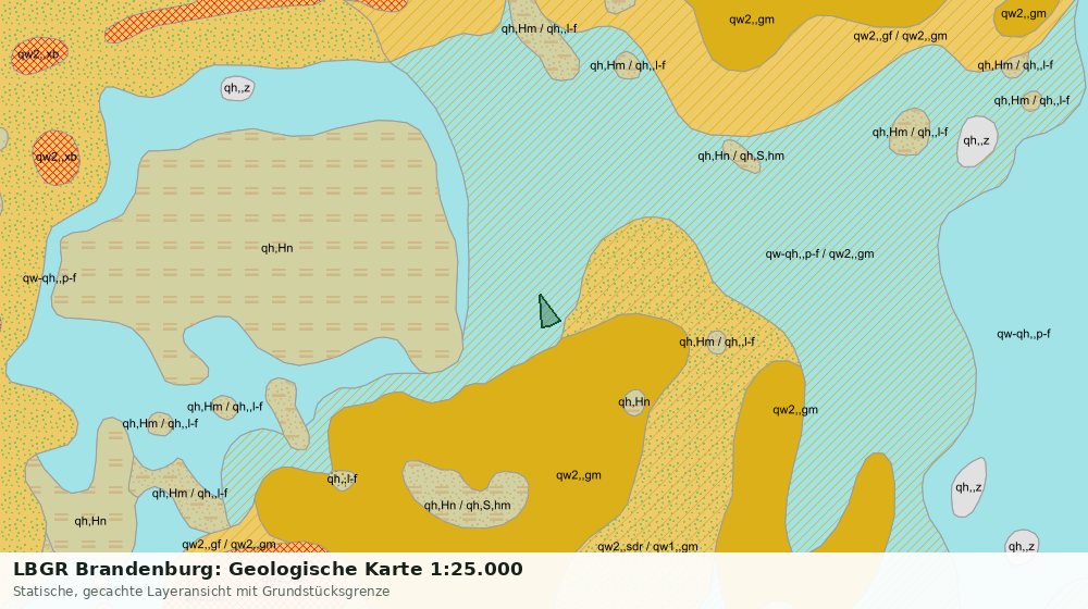 Statische Kartenansicht: LBGR Brandenburg: Geologische Karte 1:25.000