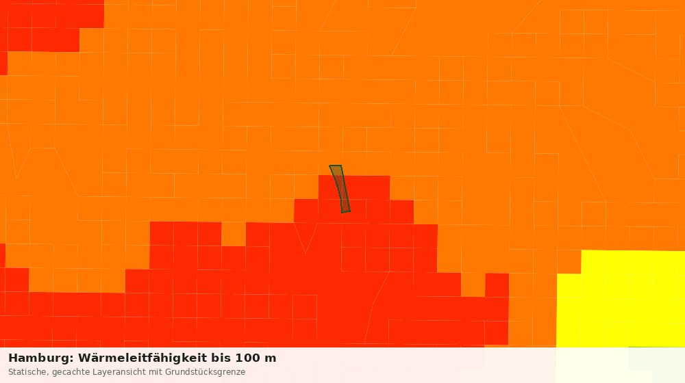 Statische Kartenansicht: Hamburg: Wärmeleitfähigkeit bis 100 m
