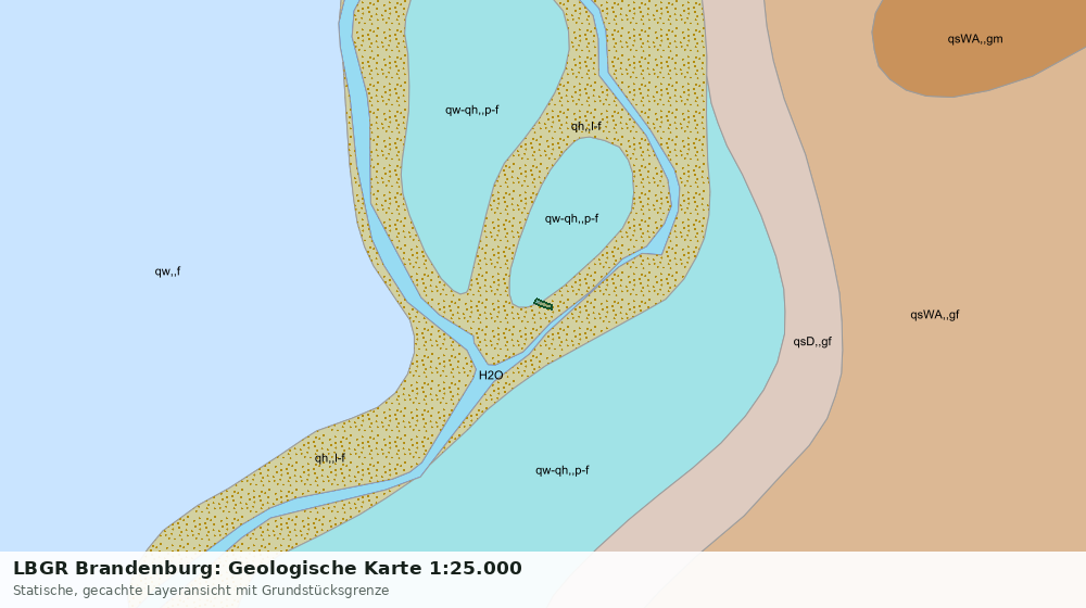 Statische Kartenansicht: LBGR Brandenburg: Geologische Karte 1:25.000