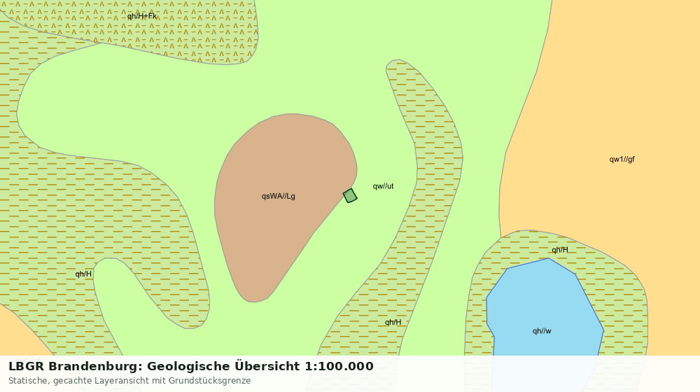 Statische Kartenansicht: LBGR Brandenburg: Geologische Übersicht 1:100.000