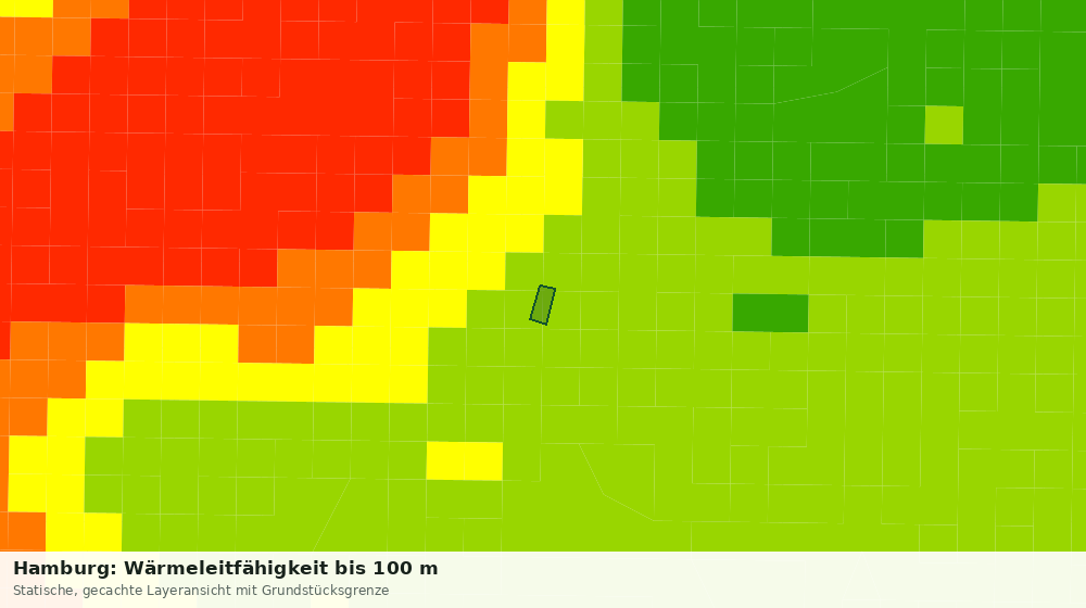 Statische Kartenansicht: Hamburg: Wärmeleitfähigkeit bis 100 m