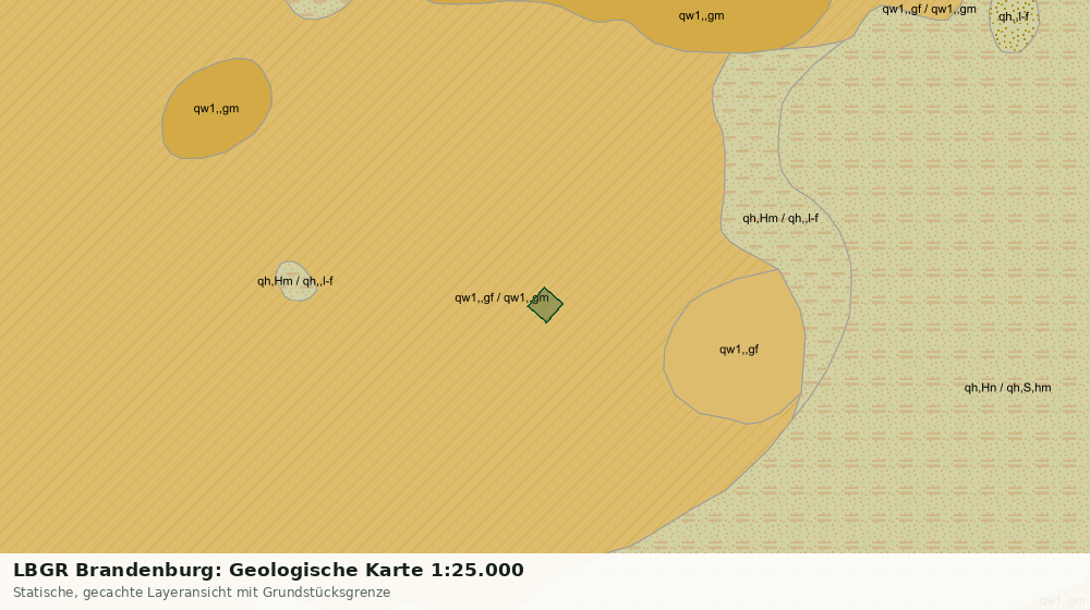 Statische Kartenansicht: LBGR Brandenburg: Geologische Karte 1:25.000
