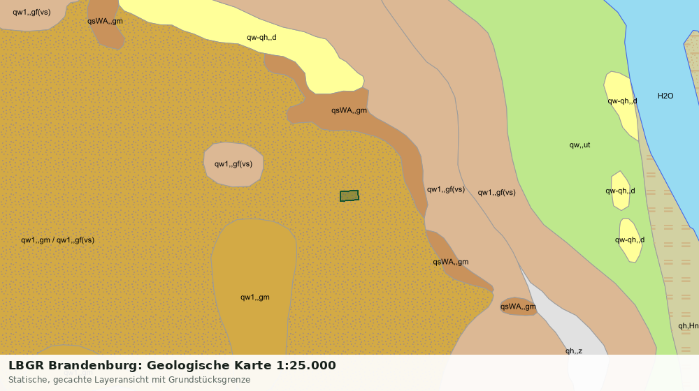 Statische Kartenansicht: LBGR Brandenburg: Geologische Karte 1:25.000