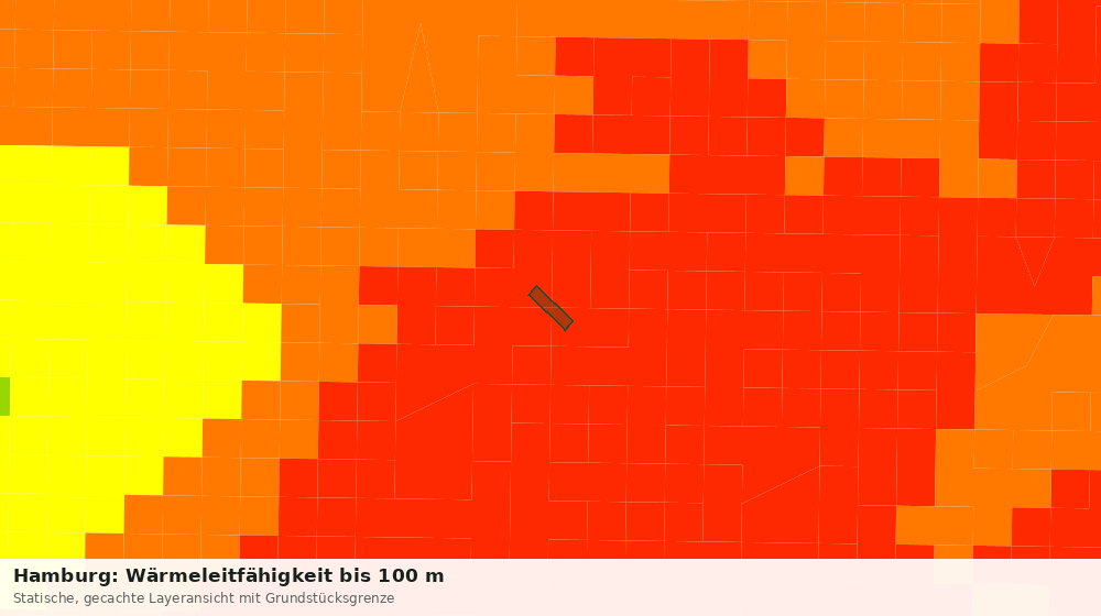 Statische Kartenansicht: Hamburg: Wärmeleitfähigkeit bis 100 m