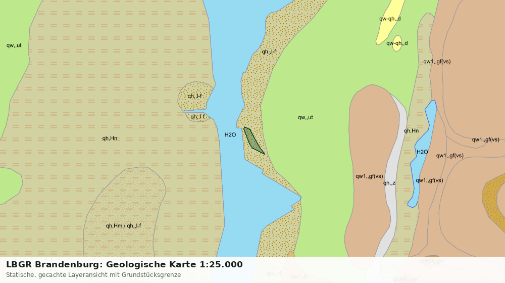 Statische Kartenansicht: LBGR Brandenburg: Geologische Karte 1:25.000