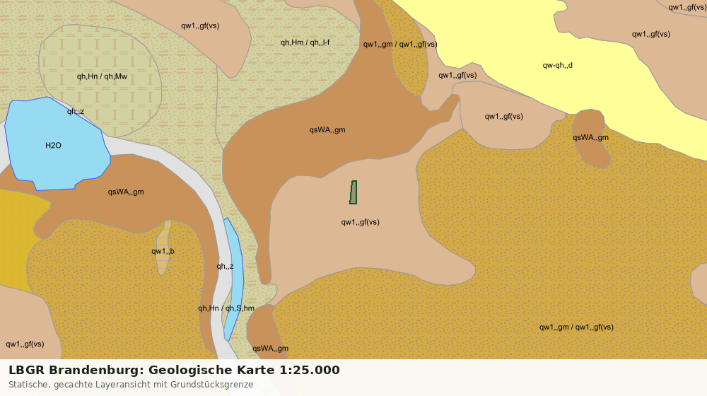 Statische Kartenansicht: LBGR Brandenburg: Geologische Karte 1:25.000