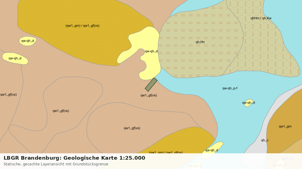 Statische Kartenansicht: LBGR Brandenburg: Geologische Karte 1:25.000