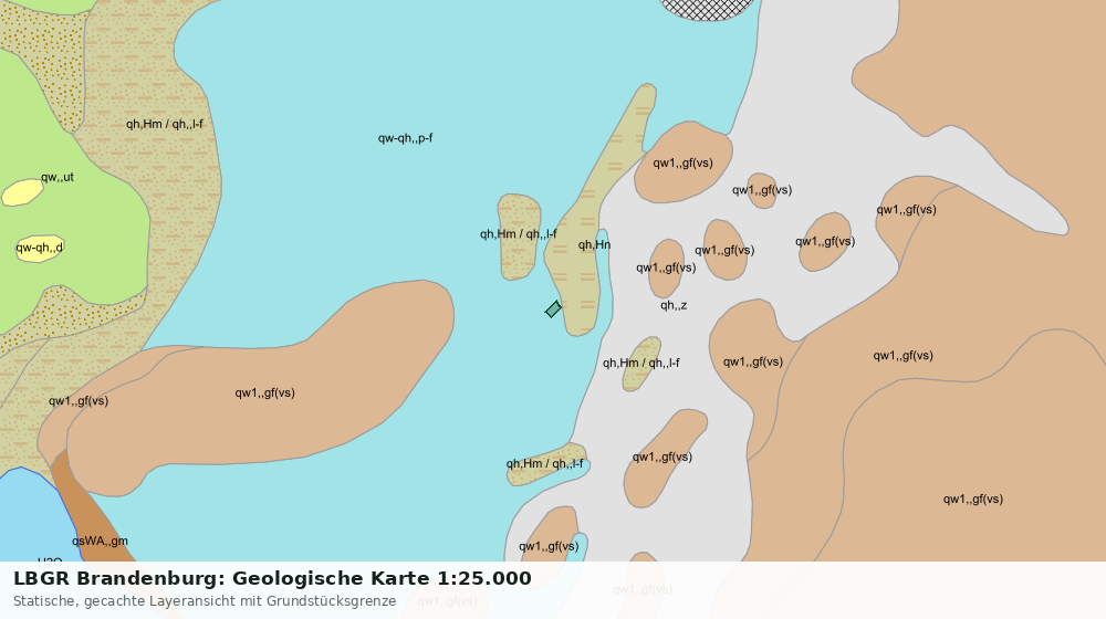 Statische Kartenansicht: LBGR Brandenburg: Geologische Karte 1:25.000