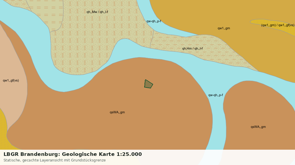 Statische Kartenansicht: LBGR Brandenburg: Geologische Karte 1:25.000