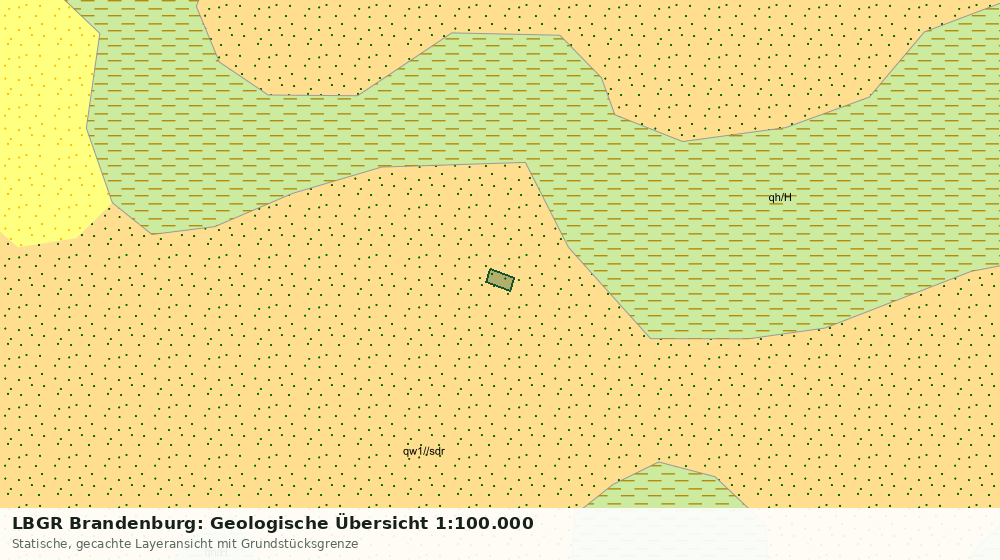 Statische Kartenansicht: LBGR Brandenburg: Geologische Übersicht 1:100.000