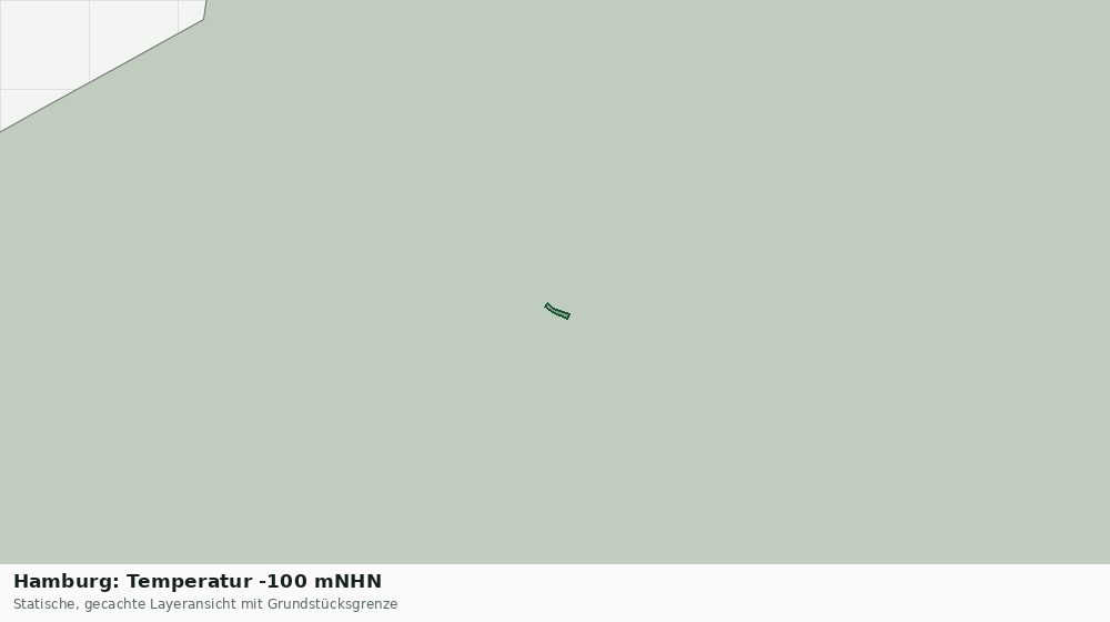 Statische Kartenansicht: Hamburg: Temperatur -100 mNHN
