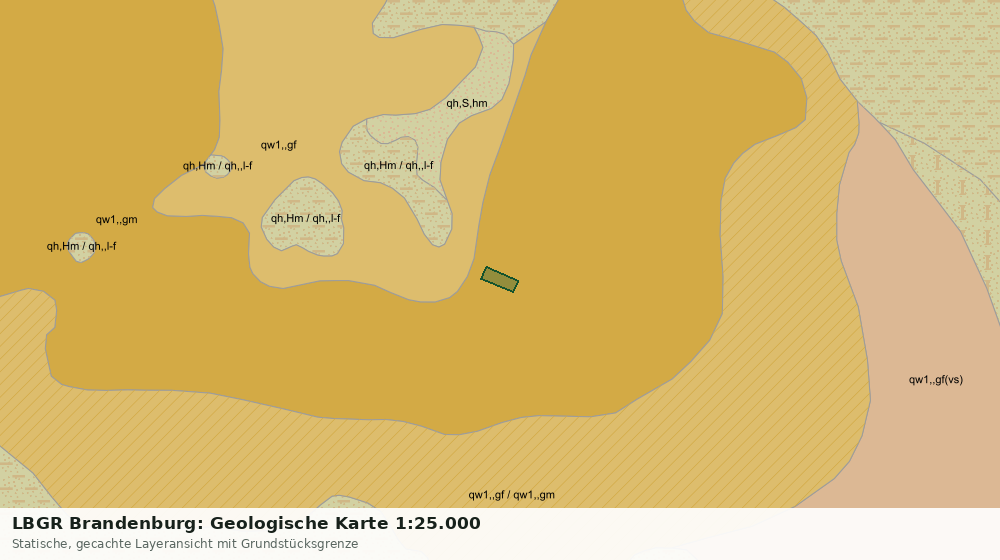 Statische Kartenansicht: LBGR Brandenburg: Geologische Karte 1:25.000