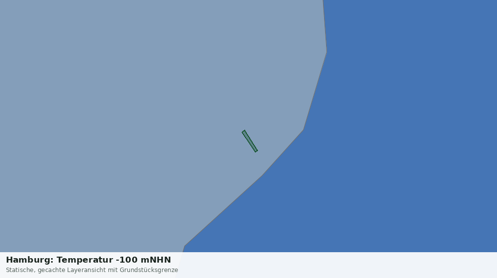 Statische Kartenansicht: Hamburg: Temperatur -100 mNHN