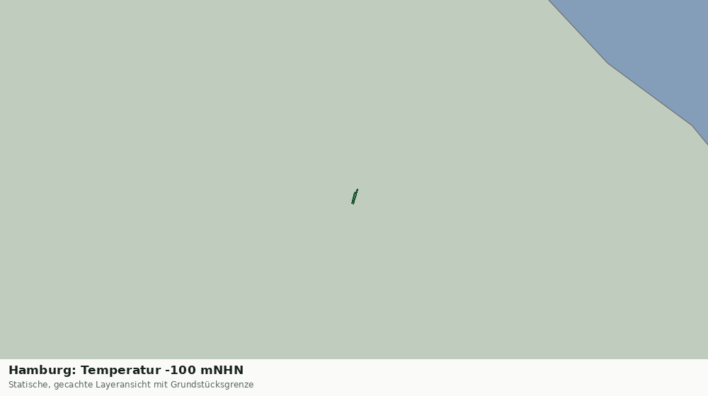 Statische Kartenansicht: Hamburg: Temperatur -100 mNHN