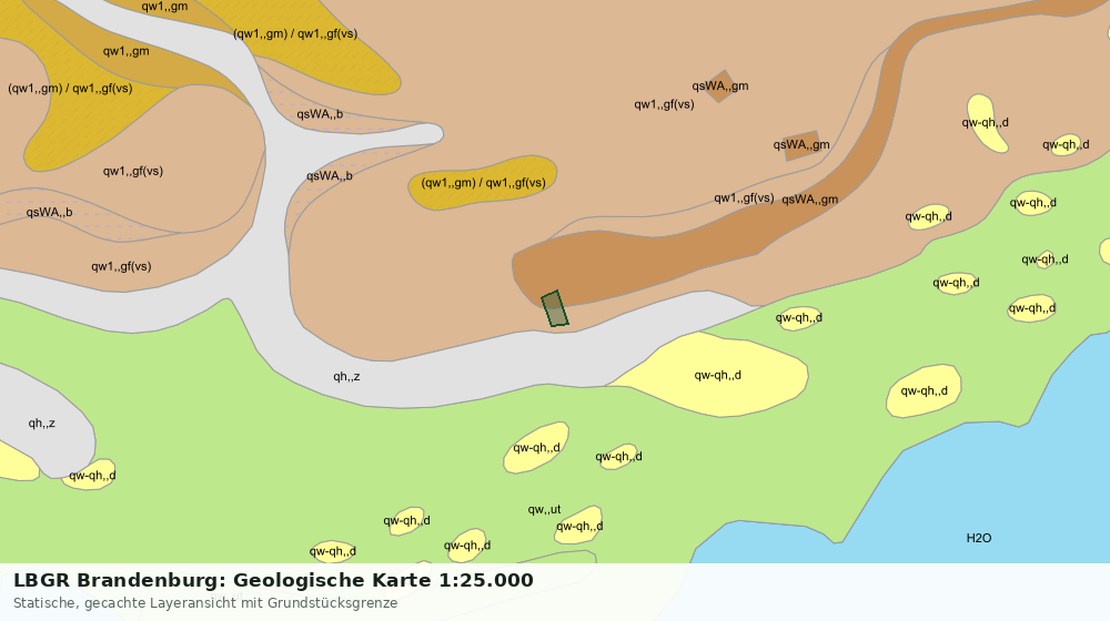 Statische Kartenansicht: LBGR Brandenburg: Geologische Karte 1:25.000