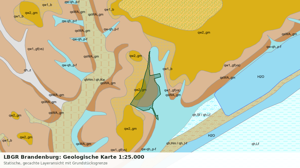 Statische Kartenansicht: LBGR Brandenburg: Geologische Karte 1:25.000