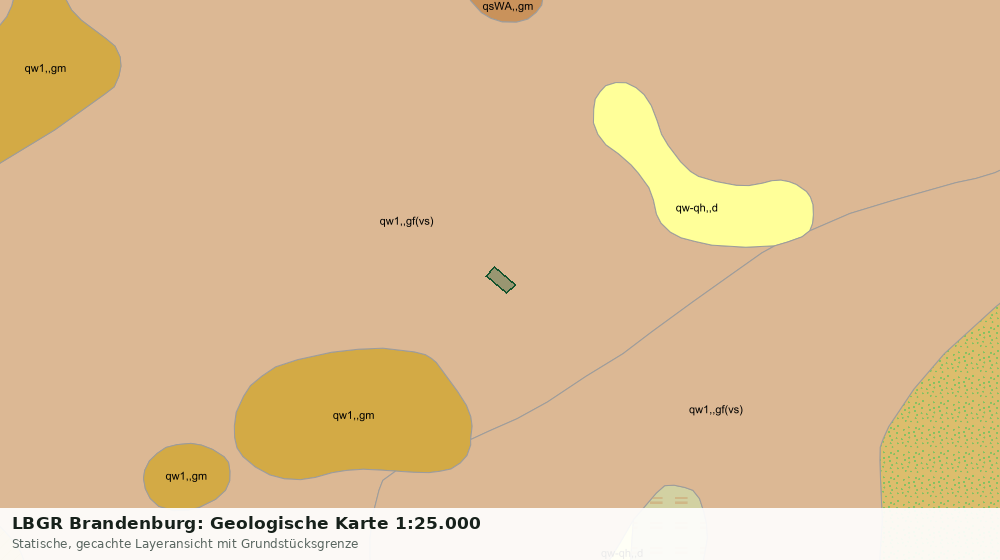 Statische Kartenansicht: LBGR Brandenburg: Geologische Karte 1:25.000