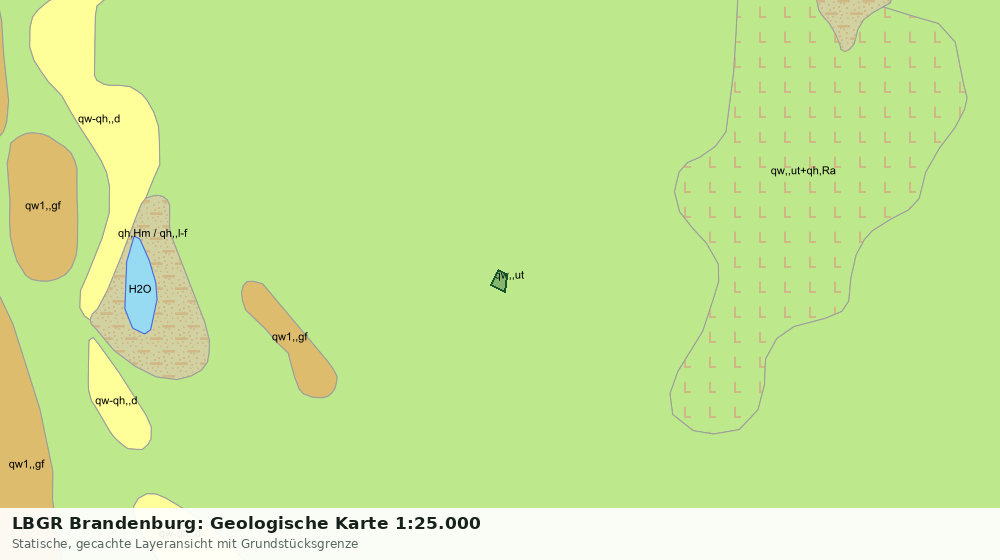 Statische Kartenansicht: LBGR Brandenburg: Geologische Karte 1:25.000