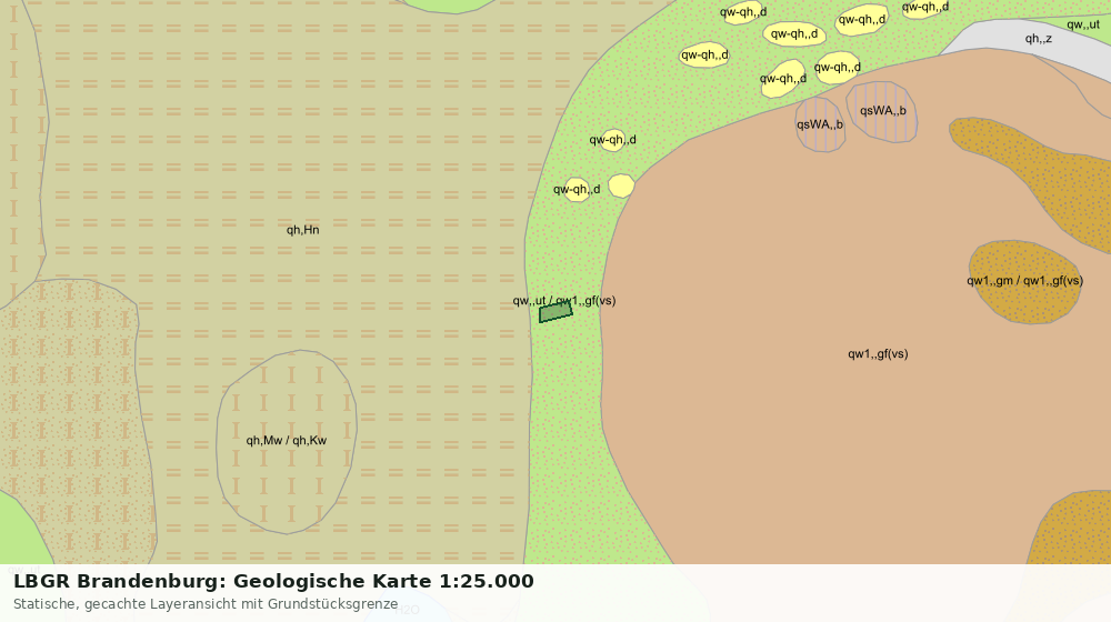 Statische Kartenansicht: LBGR Brandenburg: Geologische Karte 1:25.000