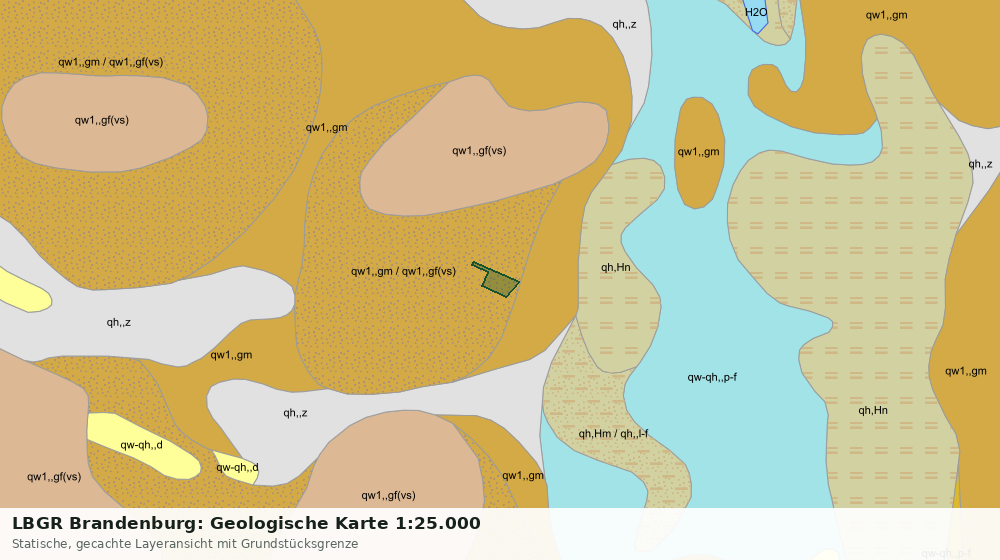 Statische Kartenansicht: LBGR Brandenburg: Geologische Karte 1:25.000