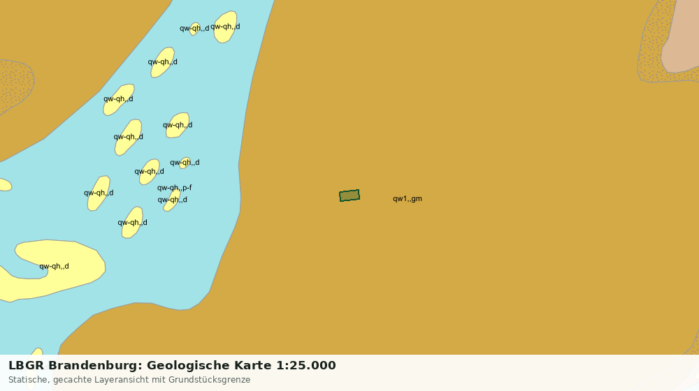 Statische Kartenansicht: LBGR Brandenburg: Geologische Karte 1:25.000