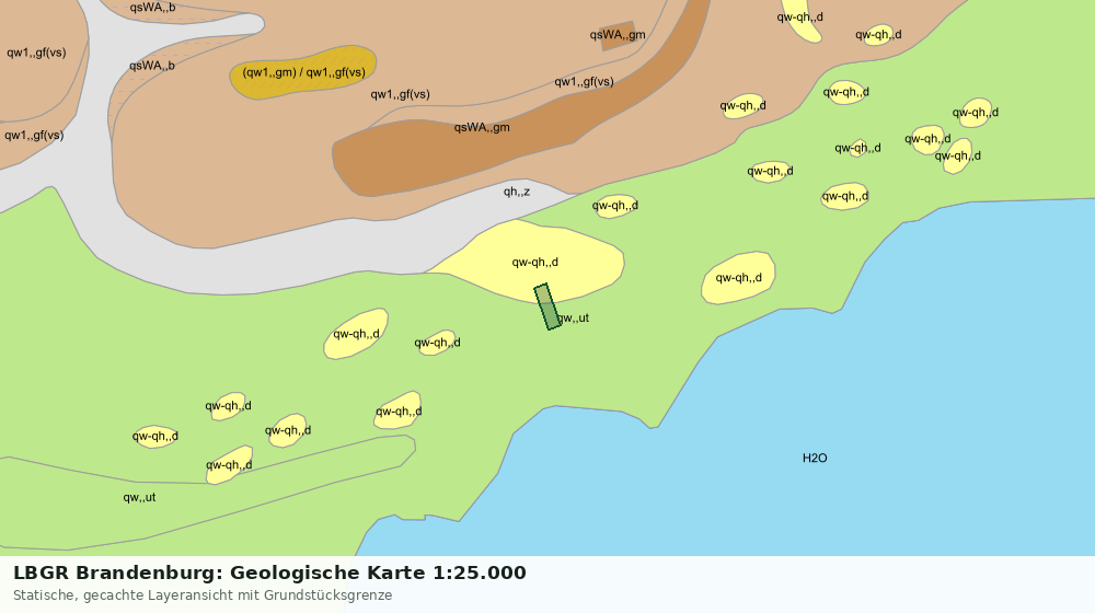 Statische Kartenansicht: LBGR Brandenburg: Geologische Karte 1:25.000