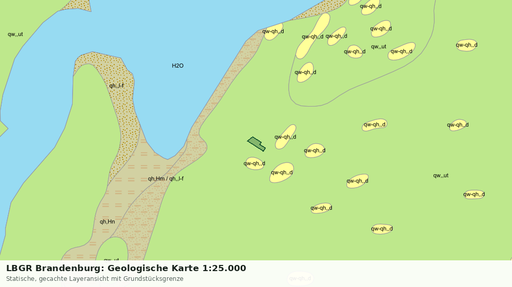 Statische Kartenansicht: LBGR Brandenburg: Geologische Karte 1:25.000