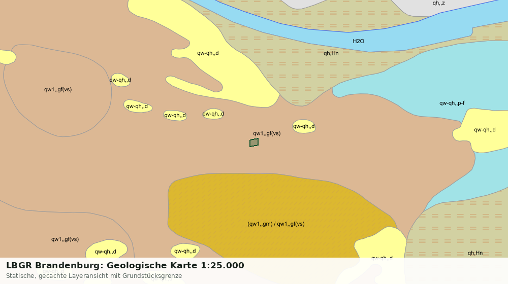 Statische Kartenansicht: LBGR Brandenburg: Geologische Karte 1:25.000