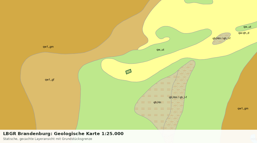 Statische Kartenansicht: LBGR Brandenburg: Geologische Karte 1:25.000