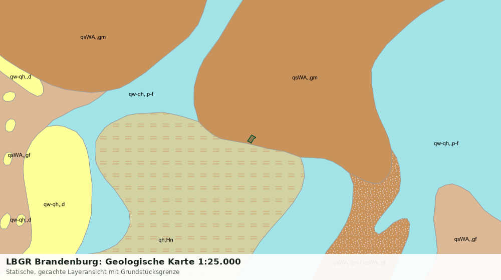 Statische Kartenansicht: LBGR Brandenburg: Geologische Karte 1:25.000
