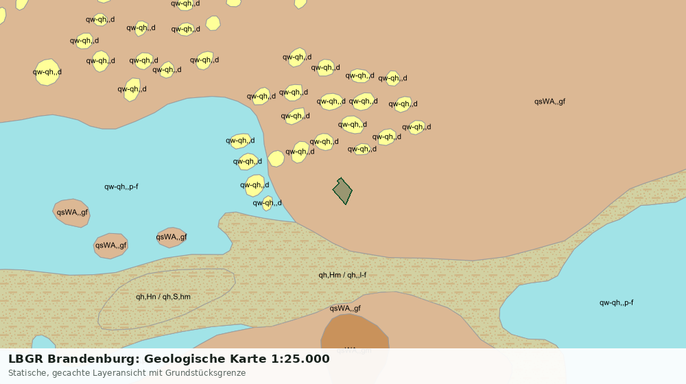 Statische Kartenansicht: LBGR Brandenburg: Geologische Karte 1:25.000