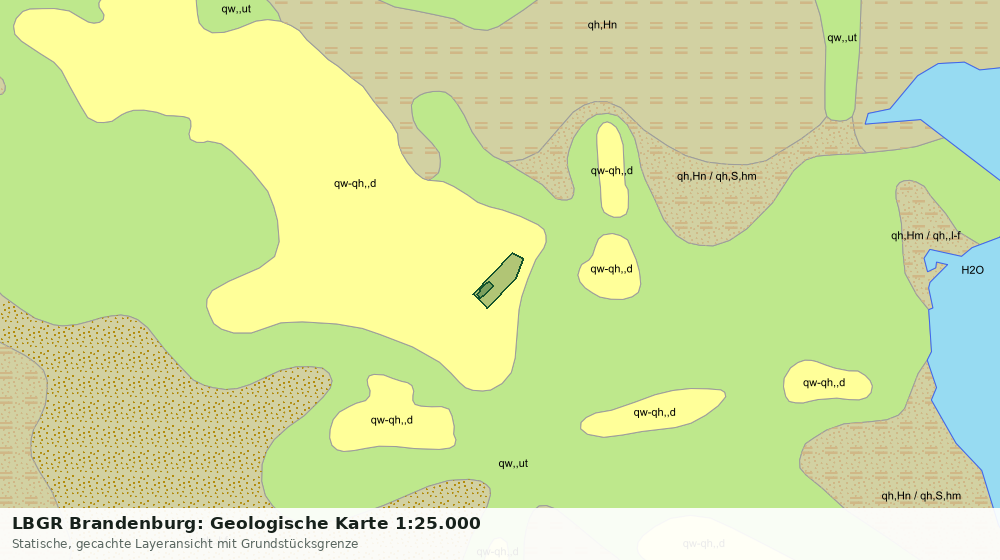 Statische Kartenansicht: LBGR Brandenburg: Geologische Karte 1:25.000