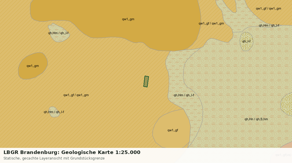 Statische Kartenansicht: LBGR Brandenburg: Geologische Karte 1:25.000