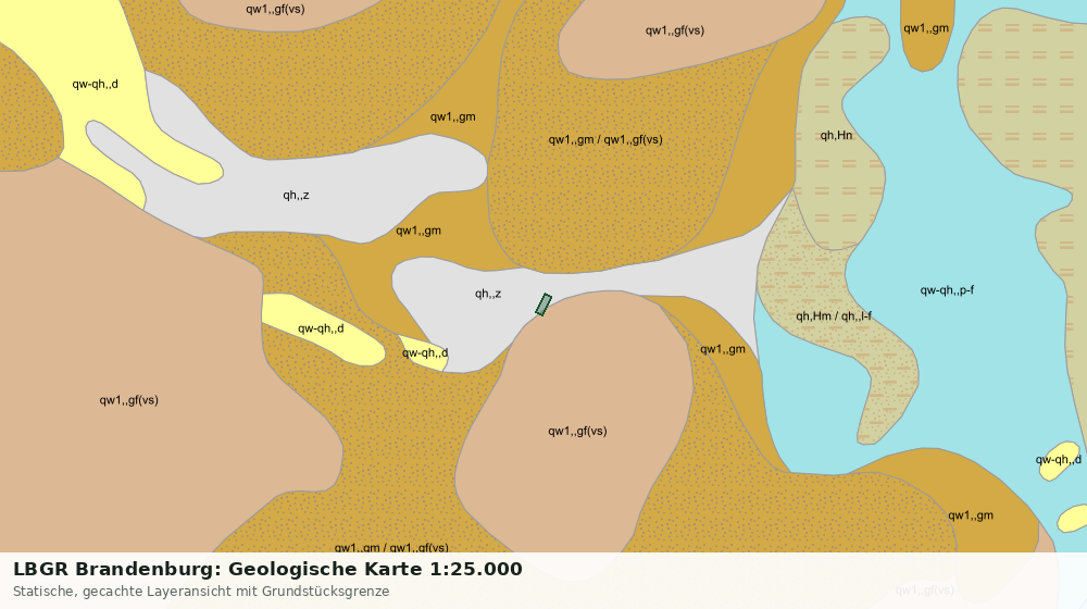 Statische Kartenansicht: LBGR Brandenburg: Geologische Karte 1:25.000