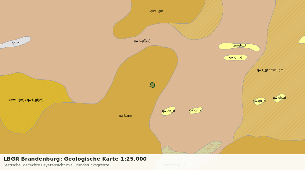 Statische Kartenansicht: LBGR Brandenburg: Geologische Karte 1:25.000