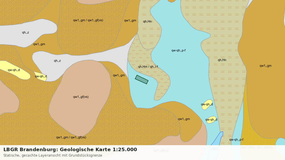 Statische Kartenansicht: LBGR Brandenburg: Geologische Karte 1:25.000