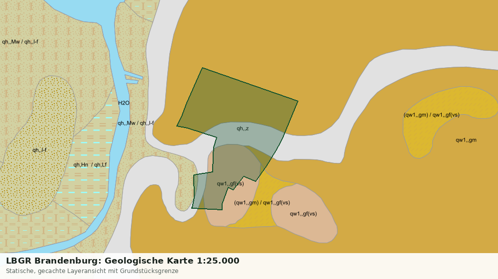 Statische Kartenansicht: LBGR Brandenburg: Geologische Karte 1:25.000