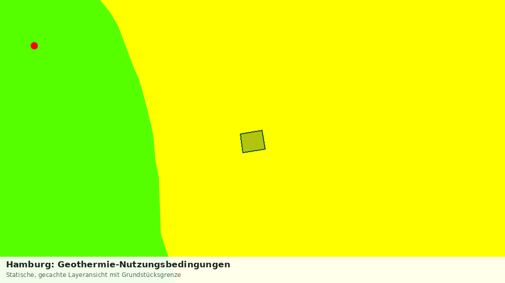 Statische Kartenansicht: Hamburg: Geothermie-Nutzungsbedingungen
