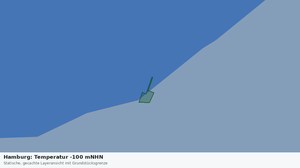 Statische Kartenansicht: Hamburg: Temperatur -100 mNHN